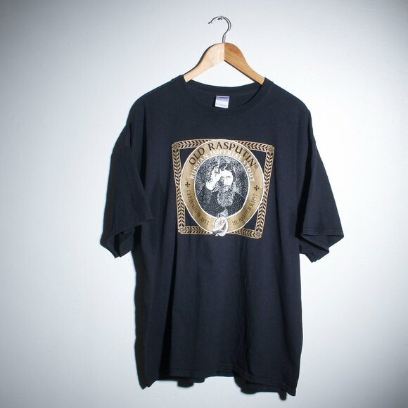 Old Rasputin Beer Shirt Mens 2XL Black Russian Imperial Stout Tee - Picture 1 of 5
